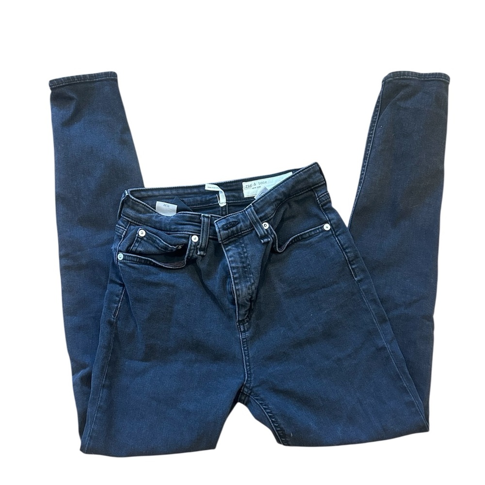 Black Rag and Bone Nina High Rise Skinny Jean: Ankle, Size 26